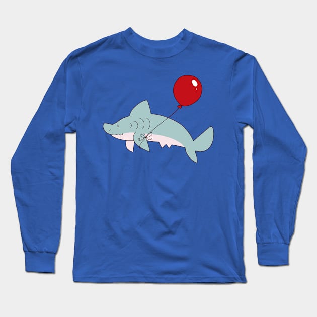 Balloon Shark Long Sleeve T-Shirt by saradaboru